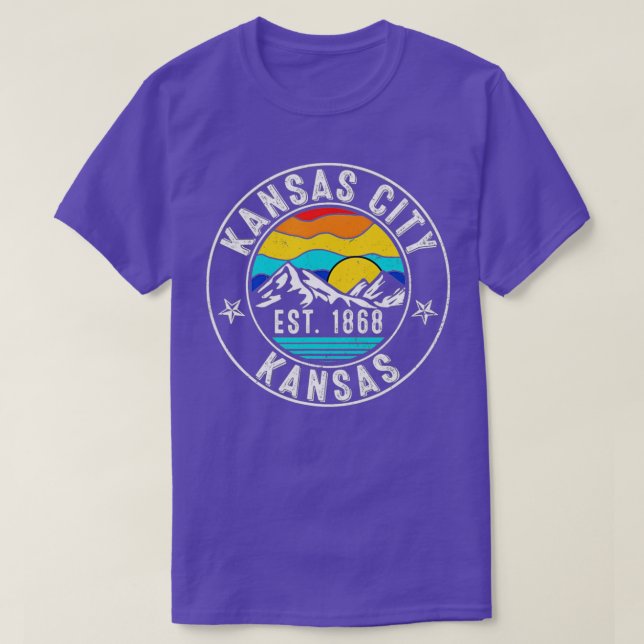 Retro 70-talet Kansas City Kansas KS T Shirt (Design framsida)