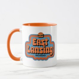 Retro 70-talet Öster Lansing Michigan Vintage Coff Mugg