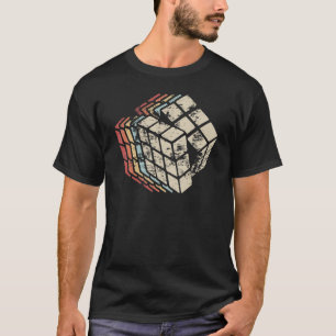 Retro 70-talets 80-sekundershastighet kuberar Math T Shirt