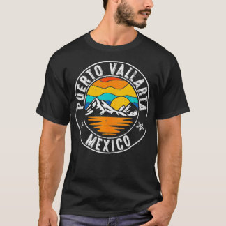 Retro 70-talets 80-tal Puerto Vallarta Mexiko T Shirt