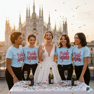 Retro 70-talets Bride Squad Bridesmaid Namn Bachel T Shirt