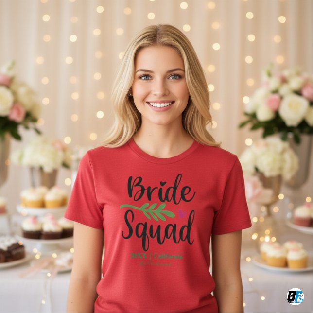 Retro 70-talets Bride Squad Bridesmaid Namn Bachel T Shirt (Skapare uppladdad)