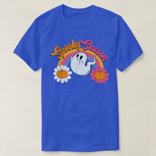Retro 70-talets Groovy Spooky Season Halloween Gho T Shirt (Design framsida)