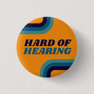 Retro 70-talets Gult Blå Linjer Hårddisk Knapp