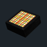 Retro 70-talets Gult för Orange Pets Smyckeskrin<br><div class="desc">Den här funkyn är den ursprungliga 70-talsindikerade presentboxdesignen gjord för att se ut som grå 1970-talets eller sen 1960-talets vintage i skuggor av orange, guld gult, större grönt och rödbrun på vitt. Det sömlösa mönster som kontrolleras är något bedrövat, så det ser ut som om det har målats på. Det...</div>
