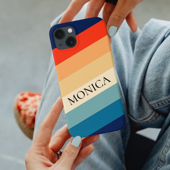 Retro 70-talets Rand Groovy Färg Block Personlig (Skapare uppladdad)