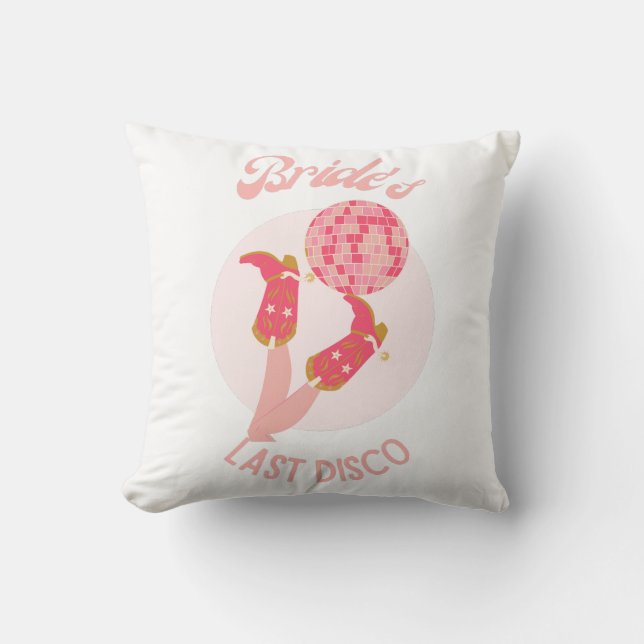 Retro 70-talets sista Disco Bachelorette-parti Kudde (Framsida)