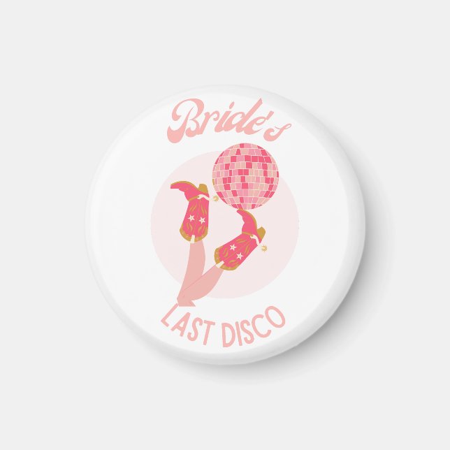 Retro 70-talets sista Disco Bachelorette-parti Magnet (Framsidan)