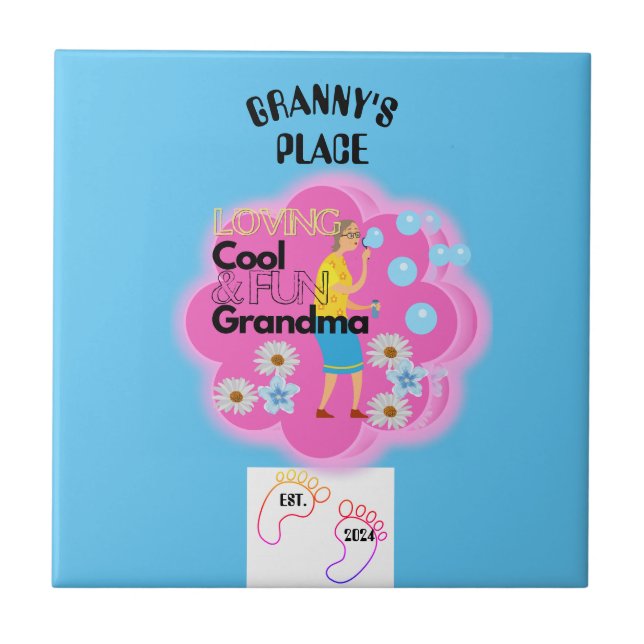 Retro 70-talets Ställe Kakelplatta (Framsidan)