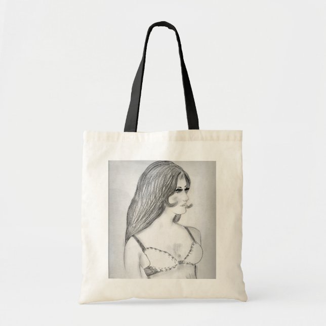 Retro 70-talmode modellerar tygkasse (Framsidan)