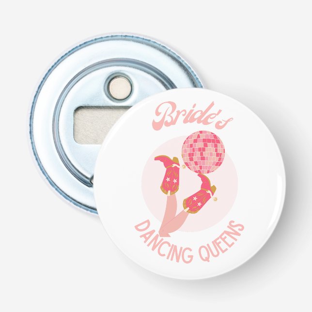 Retro 70-tals Brudens Dansande Drottningar Sentere Flasköppnare (Framsidan)