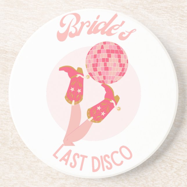 Retro 70-tals Brudens Sista Disco Möhippa Fest Underlägg (Framsidan)