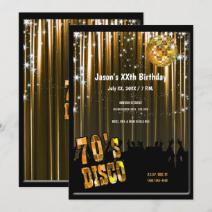 Retro 70-tals Disco Party Inbjudan