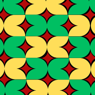 Retro 70-tals geometrisk modern väggklocka från mi