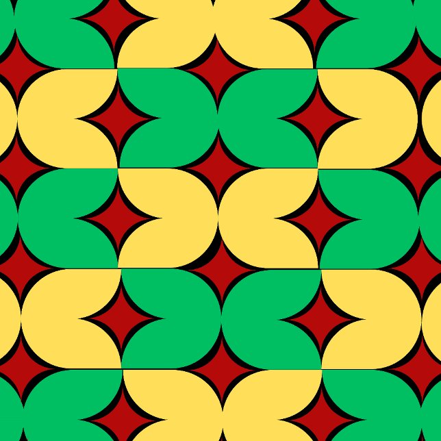 Retro 70-tals geometrisk modern väggklocka från mi (Skapare uppladdad)