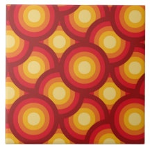 Retro 70-tals Groovy cirkelmönster