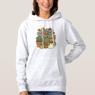 Retro 70-tals kaktus och vilda blommor Vintage des T Shirt