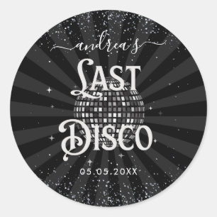 Retro 70-tals Sista Disco Sängvätning Helgfest Runt Klistermärke