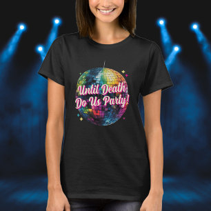 Retro 70-talsfest Disco Boll Glitter Glam Bröllop T Shirt