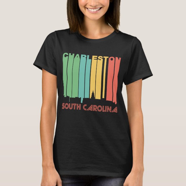 Retro 70-talstil Charleston South Carolina Skyli T-shirt (Framsida)