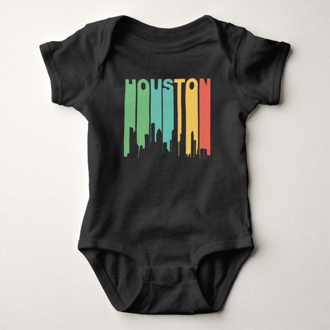 Retro 70-talstilHouston Texas horisont T Shirt (Framsida)