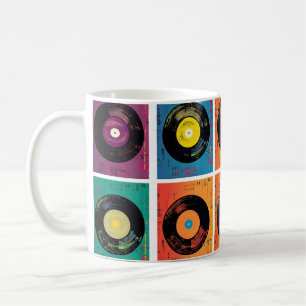Retro 70s 60s vinylpostalbum kaffemugg