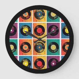 Retro 70s 60s vinylpostalbum stor klocka