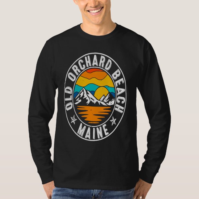 Retro 70s 80s Old Orchard Beach Maine ME T Shirt (Framsida)