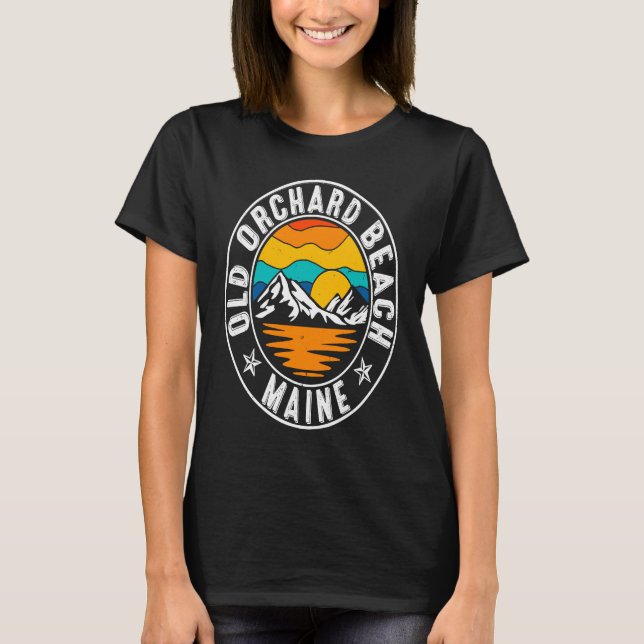 Retro 70s 80s Old Orchard Beach Maine ME T Shirt (Framsida)