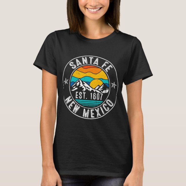 Retro 70s 80s Santa Fe New Mexico Nm  T Shirt (Framsida)