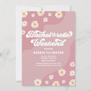 Retro 70s Bachelorette Helg Itinerary Inbjudningar