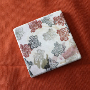 Retro 70s Blommor Stenunderlägg