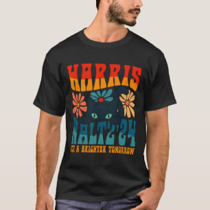 Retro 70s Cat Dam Harris Wheimer 2024 för ett Brig T Shirt