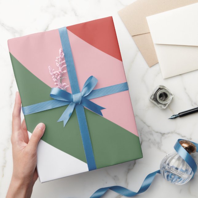 Retro 70s färgfull figursättning Papper Presentpapper (Gifting)