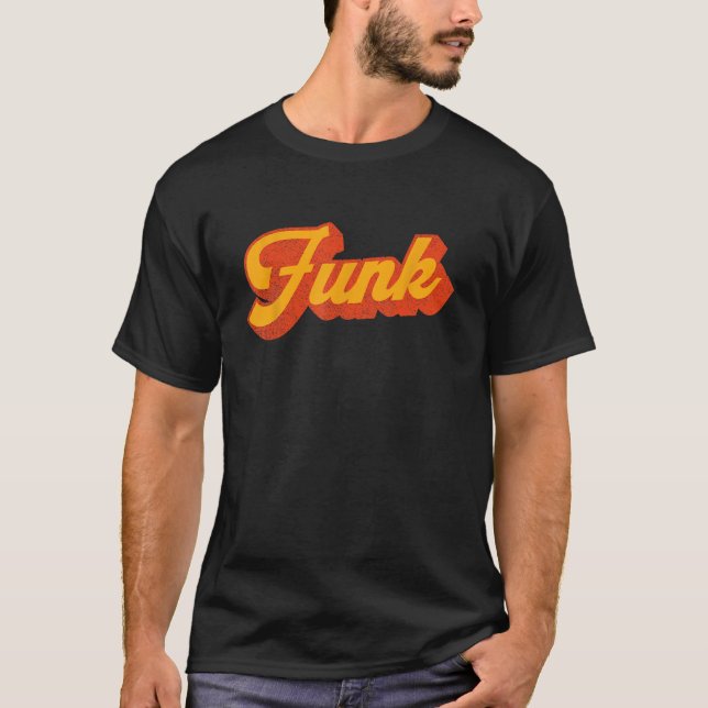 Retro 70s Funk Music T Shirt (Framsida)