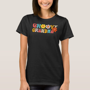 Retro 70s Groovy Grandma Matching Family 1-födelse T Shirt