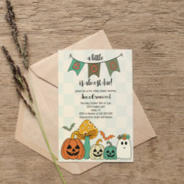 Retro 70's Halloween Baby Shower Little Boo Inbjudningar
