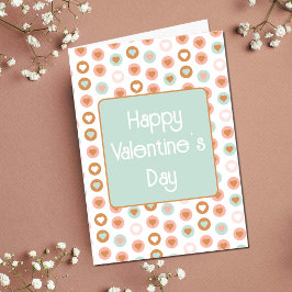 Retro 70s hippy Valentine's Day Kort