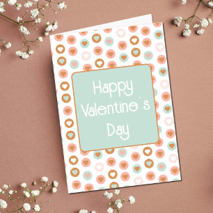 Retro 70s hippy Valentine's Day Kort