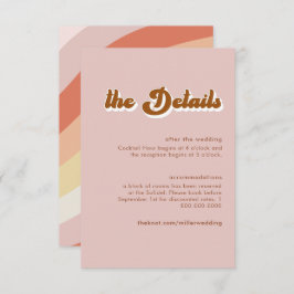 Retro 70s-kort för Terracotta-detaljer för hölje Inbjudningar