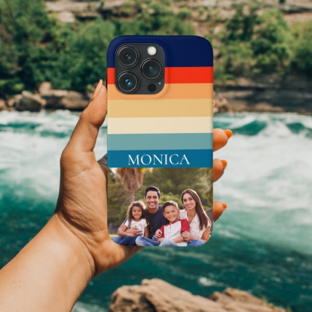 Retro 70s Rand Photo Modern Template Monogram (Skapare uppladdad)