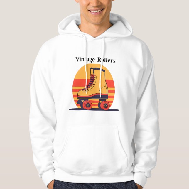 Retro 70s Roller Skate Hoodie (Framsida)