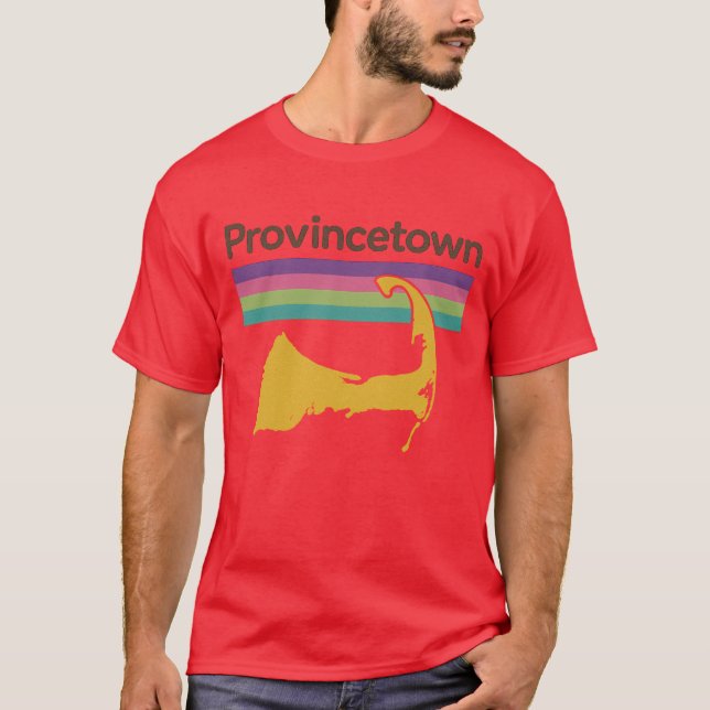 Retro 70s-stil souvenir Provincetown T Shirt (Framsida)