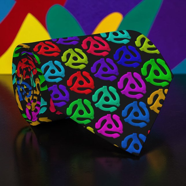 Retro 70s Vinyl Record 45 Custom Necktie Tie Slips (Skapare uppladdad)