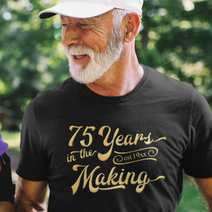 Retro 75:e födelsedag 75 år i Skapar T Shirt