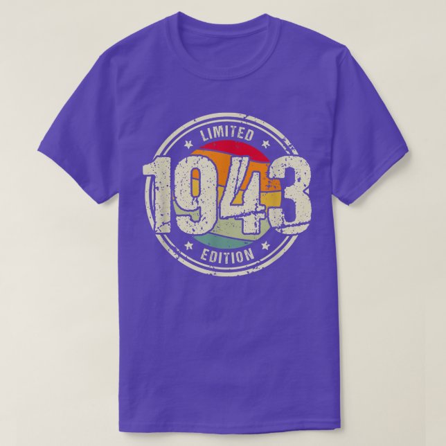 Retro 79 Ålderår 1943 Begränsad Edition 79t T Shirt (Design framsida)