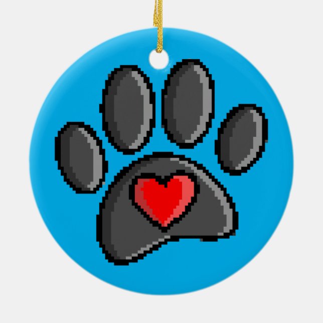 Retro 80-bitars videospel 8-bitars Pixel Art Tass- Julgransprydnad Keramik (Baksidan)