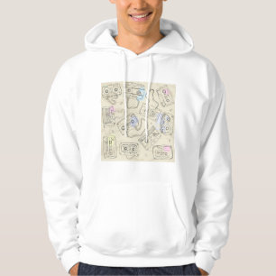 Retro 80- och 90-tals Nostalgiskt Kassettband Blan Hoodie