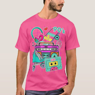 Retro 80:s 90:e Party Inslag - Pop Art - Music C T Shirt