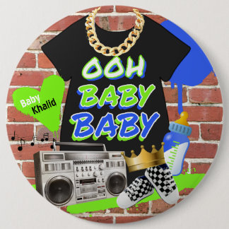 Retro 80:s/90:s Hip hop Baby Shower Knapp